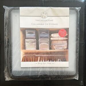 Huntington Home Black Collapsible Storage Organizer NIB